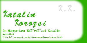 katalin korozsi business card